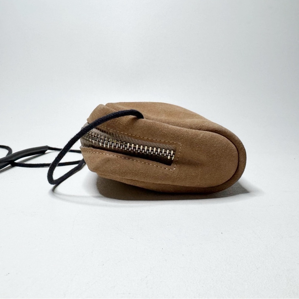 Maria Jobse Suede Pouch Shoulder Bag Crossbody Tan Minimalist Quiet Luxury Chic - Picture 6 of 12